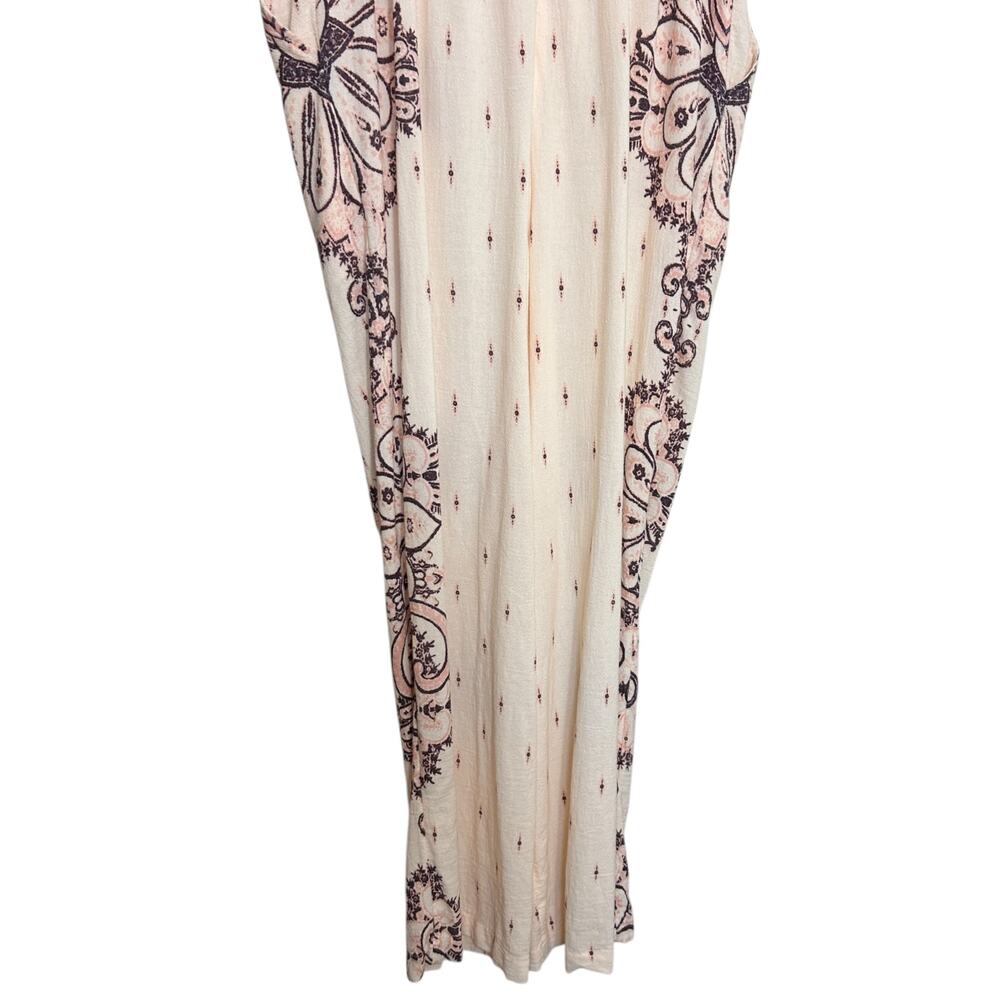 Free People, Women’s ‘Setting Sun’ Printed Jumpsuit, V-Neck, Boho, Pink X-Small - Picture 8 of 10